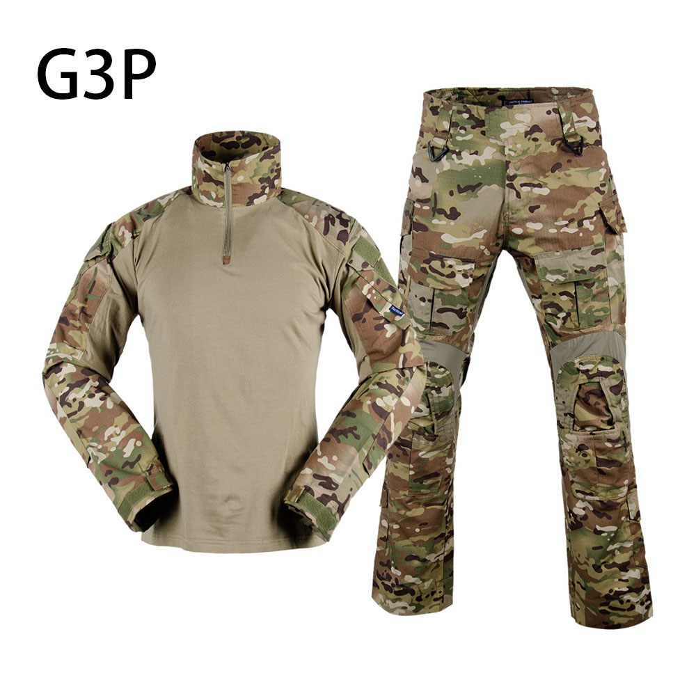 G3 Men's Tactical Set Frog Uniform Long Sleeve Shirt For Outdoor Uniform Shirt Frogman Set Tactical Pant 