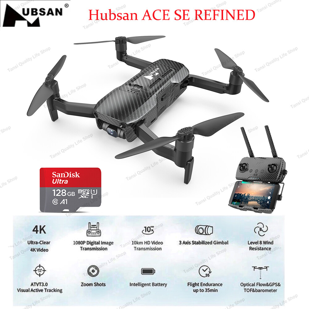 New Hubsan ACE SE REFINED Professional Drone 9KM Image Transmission 4K 30-Frame HD Video Up To 40 mins Flight 3X Digital Zoom HT018F 600g RC Quadcopter