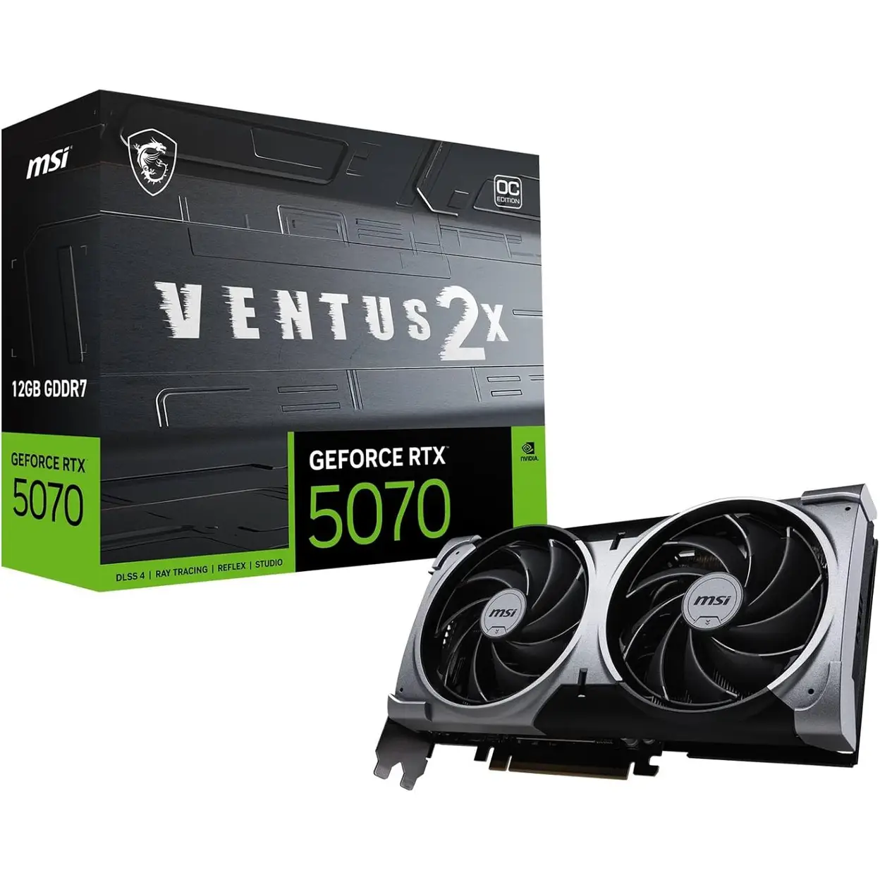 MSI GeForce RTX 5070 12G VENTUS 2X OC Graphics Card