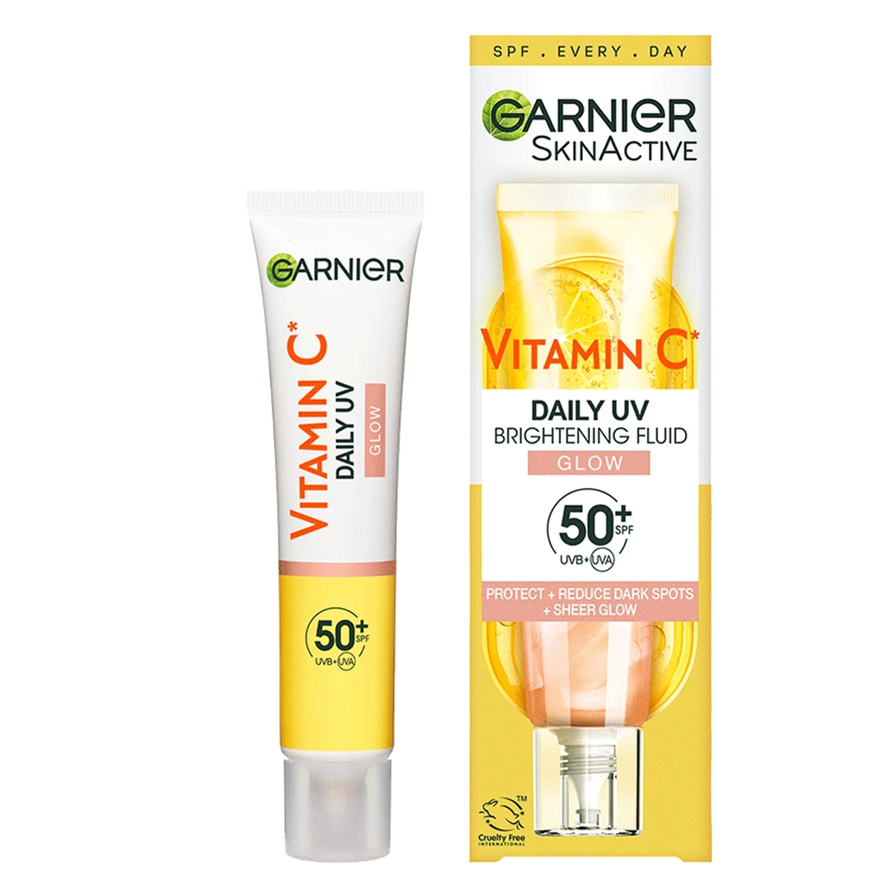 Garnier Vitamin C Daily UV Brightening Fluid Sheer Glow SPF50+, for All Skin Types, 40ml