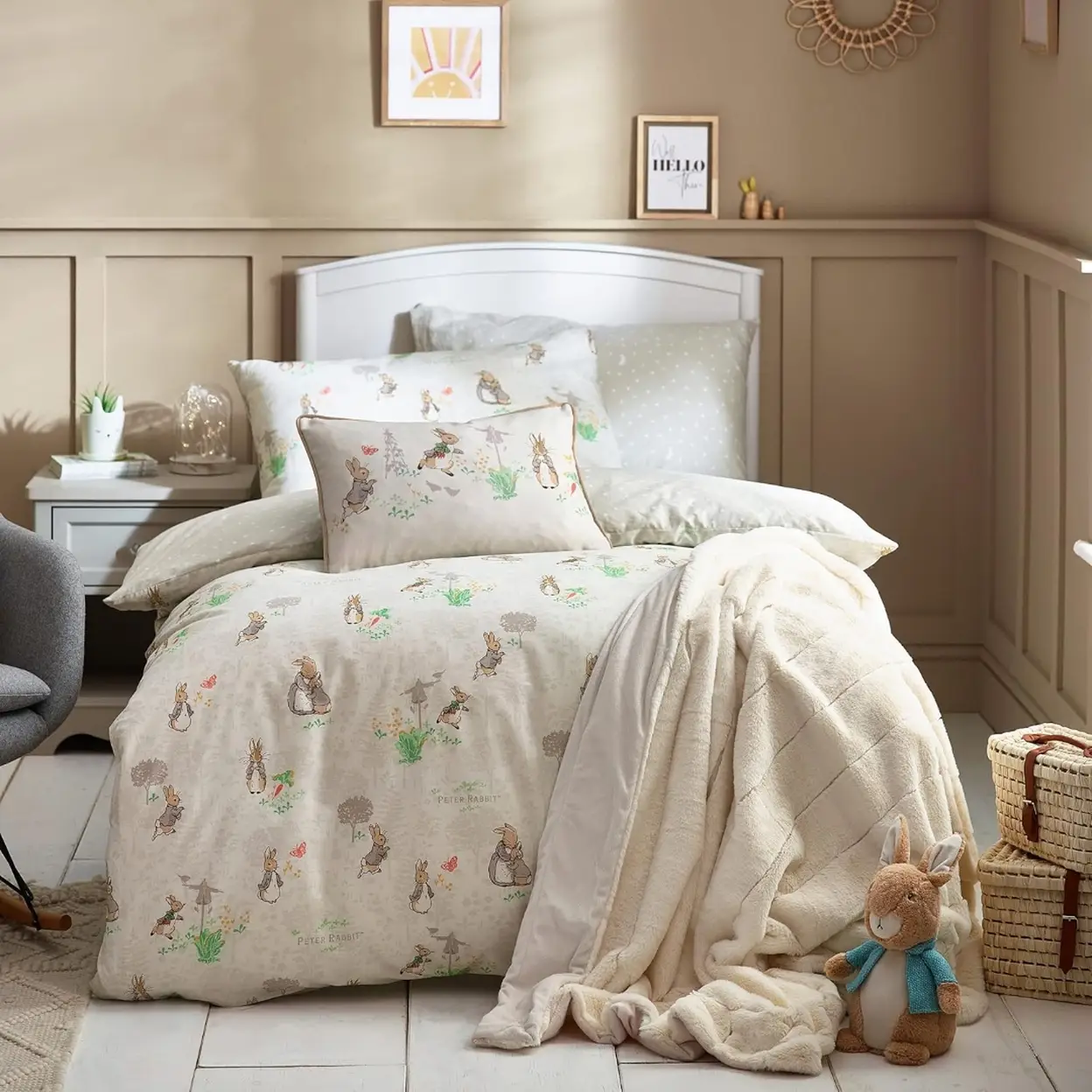 Peter Rabbit™ Duvet Cover Set Classic 100% Cotton Natural Single