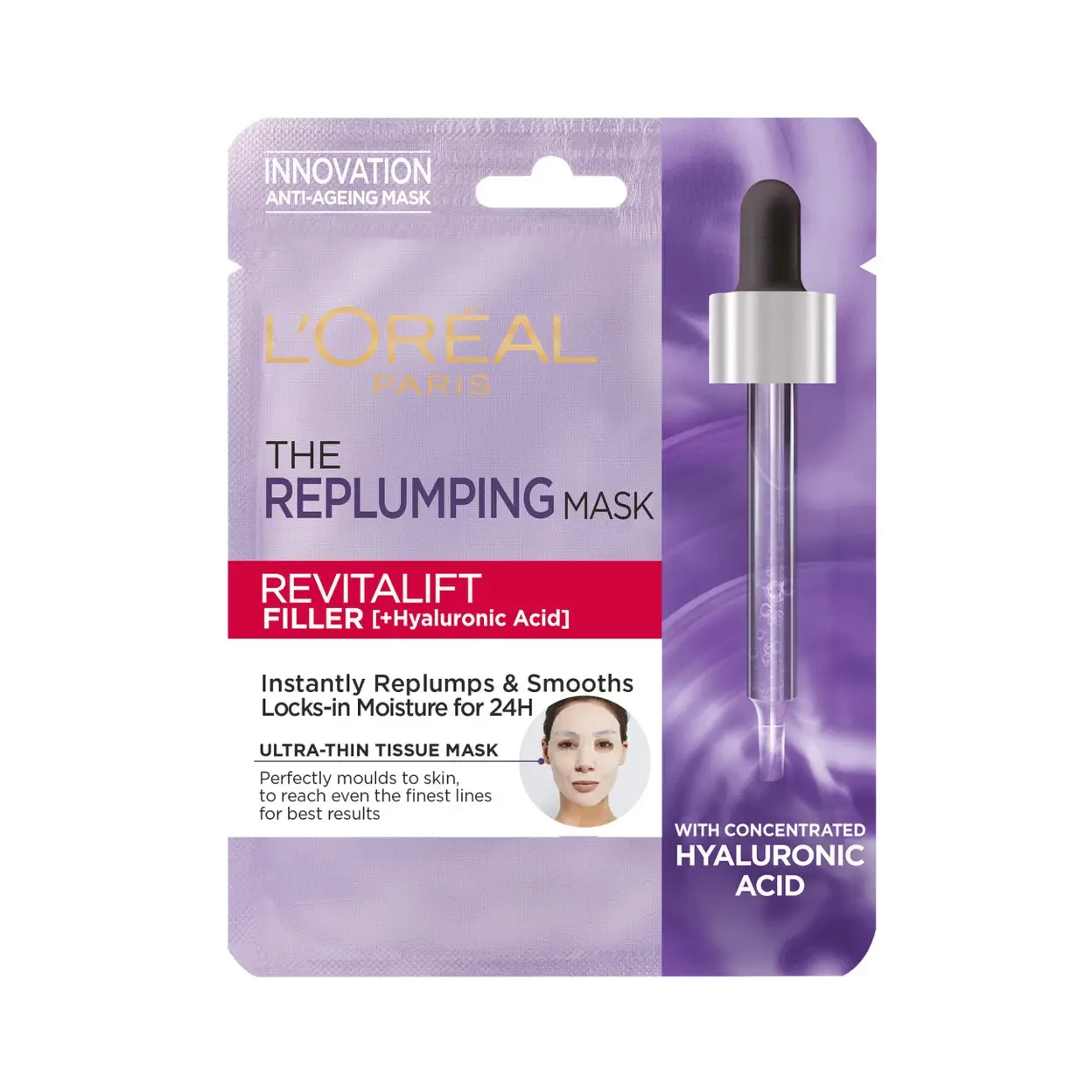 L'Oréal Paris Revitalift Filler Hyaluronic Acid Tissue Mask 1 Piece