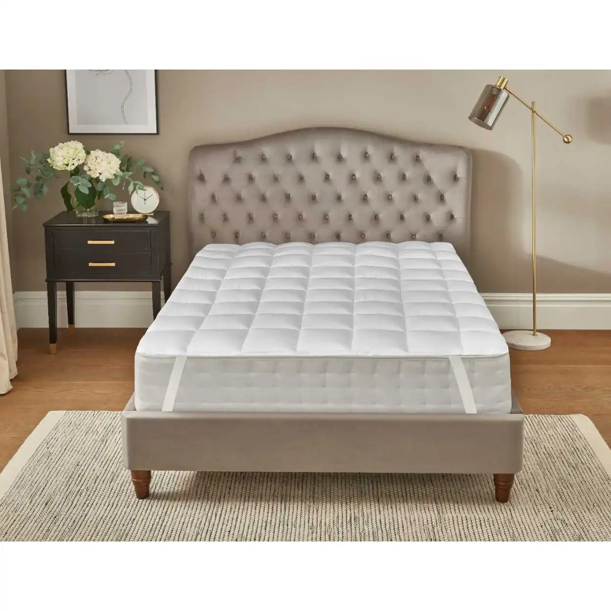 NightComfort Mattress Topper Quilted Microfibre 800GSM Double